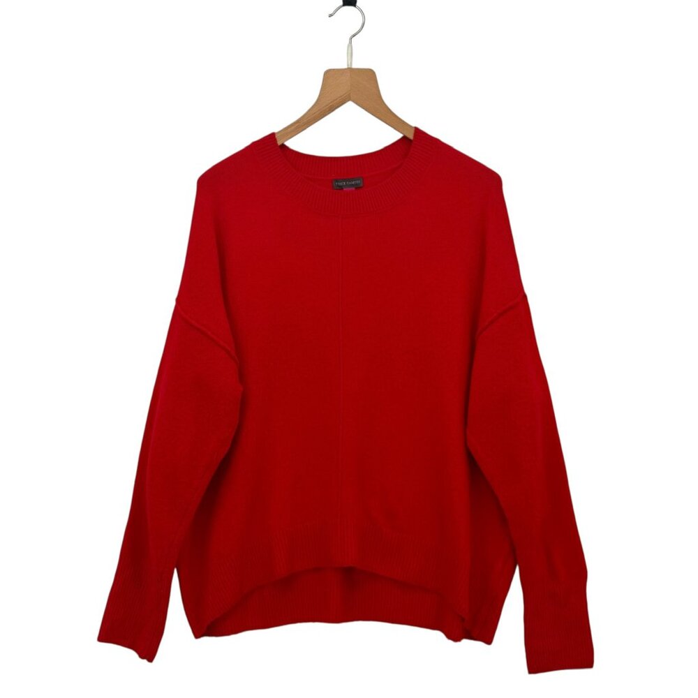 Vince Camuto Red Sweater w/ Front Seam Detail L‎ - Picture 6 of 6